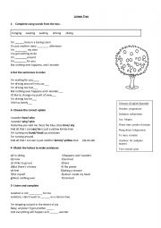 English Worksheet: Lemon tree
