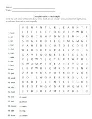 English Worksheet: Irregular verbs Past simple Wordsearch