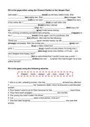 English Worksheet: Present Perfect vs Simple Past