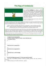 English Worksheet: Andalusian flag