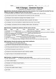 English Worksheet: Comparative / Superlative / Conditionals