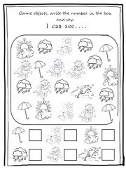 English Worksheet: Cookie and Friends B count, write, say
