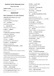 elementary level test