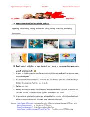 English Worksheet: TRAVEL + IELTS Speaking Vocabulary 