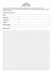 English Worksheet: Formal letters (application letter