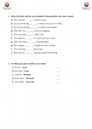 English Worksheet: revision