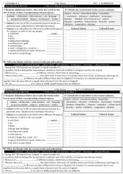 English Worksheet: Introduction into the unit cultural issues and values