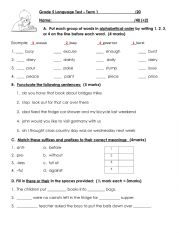 Year 4 Language composite test