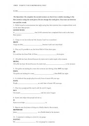 English Worksheet: REPHRASING TEST B2