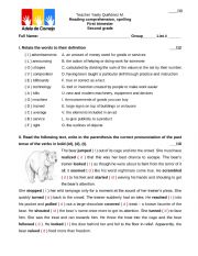 English Worksheet: reading comprehension 