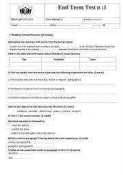 English Worksheet: the long - lost diary