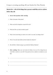 Ben Nemtin Ted Talk Worksheet