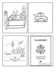 English Worksheet: flashcards at the airport 7th form
