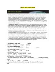 English Worksheet: Reading Comprehension