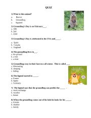 English Worksheet: Groundhog day quiz