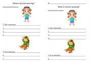 English Worksheet: clothes