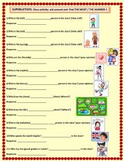 English Worksheet: Superlative class worsksheet FUN + wordsearch. 3 pages.