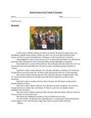 English Worksheet: Family, Possessive Determiners, Verbs to be, have and has got