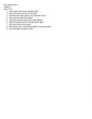 Five Children and It - chapter 4 gist questions classroom worksheet