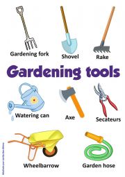 Gardening tools - ESL worksheet by Latifa_ben_slima
