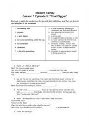 English Worksheet: Modern Family Season 1 Episode 5