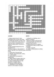 Crossword Puzzle: Crime Vocabulary