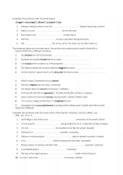 English Worksheet: 1st year of bachillerato make the grade 1