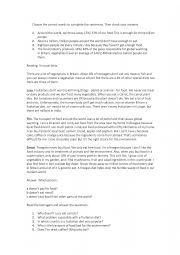 English Worksheet: countable and uncountable