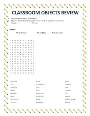 classroom objects review
