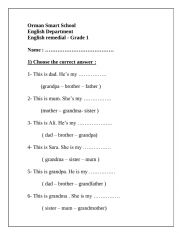 Family words/ verb to be / subject pronouns