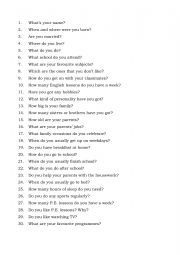 30 questions and answers