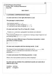 Mid Term test 2 / 9th form