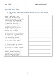 English Worksheet: Little Red Riding Hood - by R. Dahl