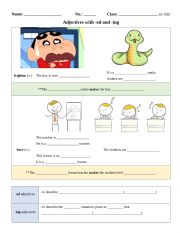 English Worksheet: Participle Adjectives