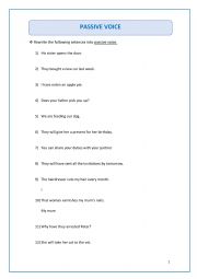 PASSIVE VOICE REVIEW + KEY