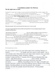 English Worksheet: consolidation module 3 for 9th form