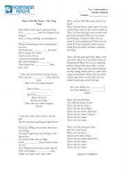English Worksheet: That�s not my name