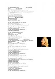 English Worksheet: Piece of me - Britney Spears