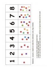 English Worksheet: Match object to number 1-8 