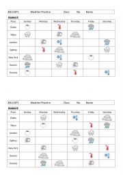 English Worksheet: Weather Information Gap