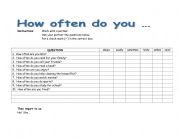 English Worksheet: Adverbs of frequency