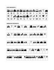 English Worksheet: Code breakers - US presidents