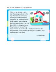 READ AND RETELL THE STORY IN YOUR OWN WORDS
