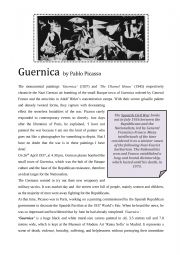 English Worksheet: Guernica: description of the painting