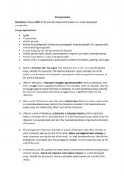 essay prompts