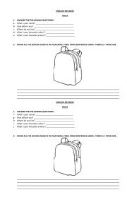 English Worksheet: revision activities 