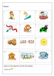 English Worksheet: short vowel-u