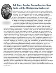 English Worksheet: Rosa Parks Reading Comprehension