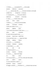 English Worksheet:  A2 level test