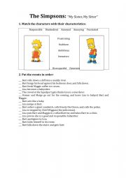 English Worksheet: The simpsons vocabulary